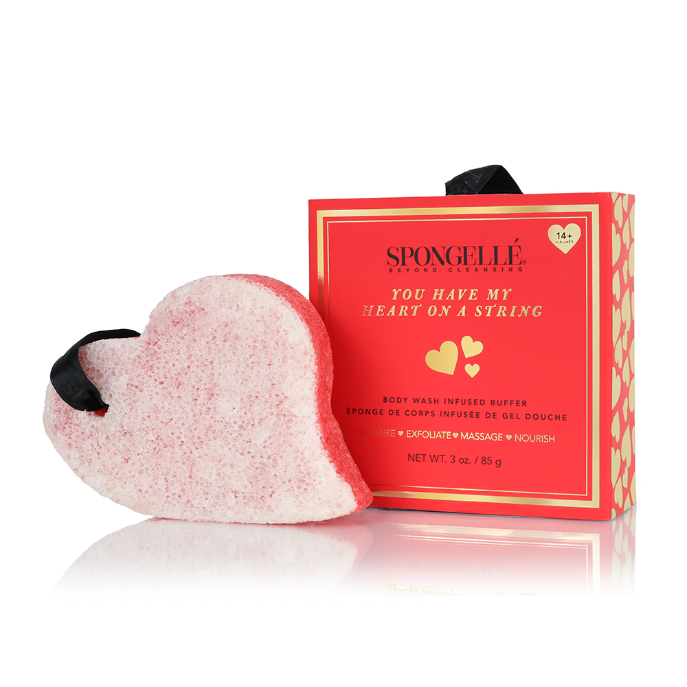 You Have My Heart on a String: Boxed Heart Shaped Sponge-You Have My Heart on a String: Boxed Heart Shaped Sponge