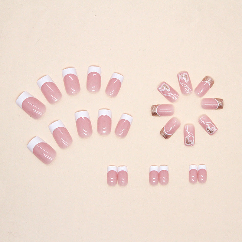 Women's Simple Love Sweet Wear Fake Nails-572ccb5e94a49985188ee12286283b05