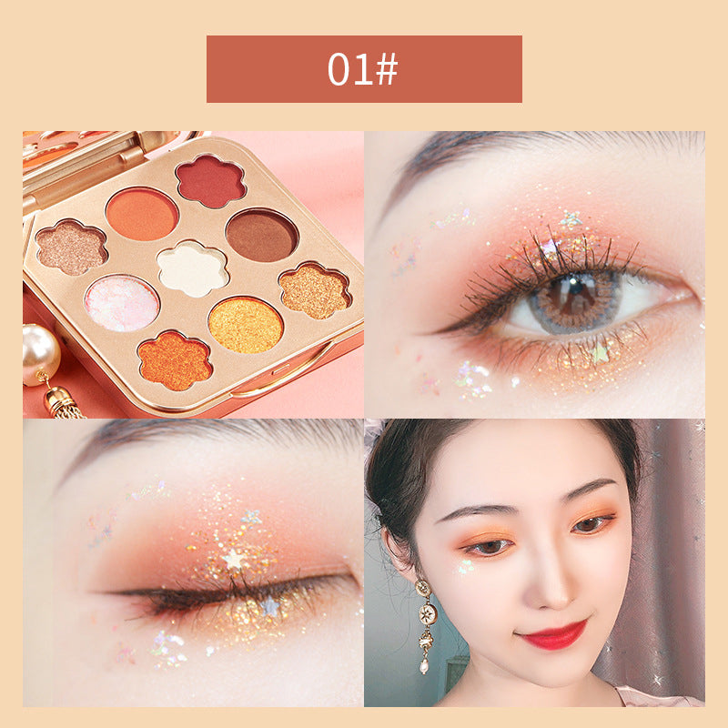 Nine Colors Matte Pearlescent Waterproof Long Lasting Star Bright Diamond Eyeshadow Palette-a3c3a1b8bd267a642bd0fb11d4f18572