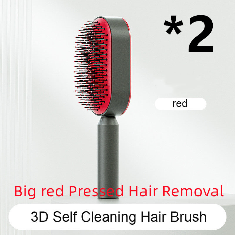 Self Cleaning Hair Brush For Women One-key Cleaning Hair Loss Airbag Massage Scalp Comb Anti-Static Hairbrush-ea857ac33d9b83ced674b4733d68f7fb