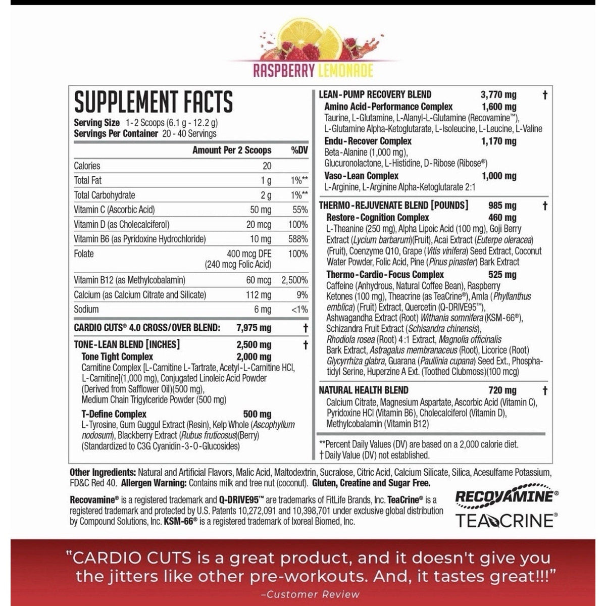 NDS Nutrition Cardio Cuts 4.0 Pre-Workout, Advanced Weight Loss-NDS Nutrition Cardio Cuts 4.0 Pre-Workout, Advanced Weight Loss