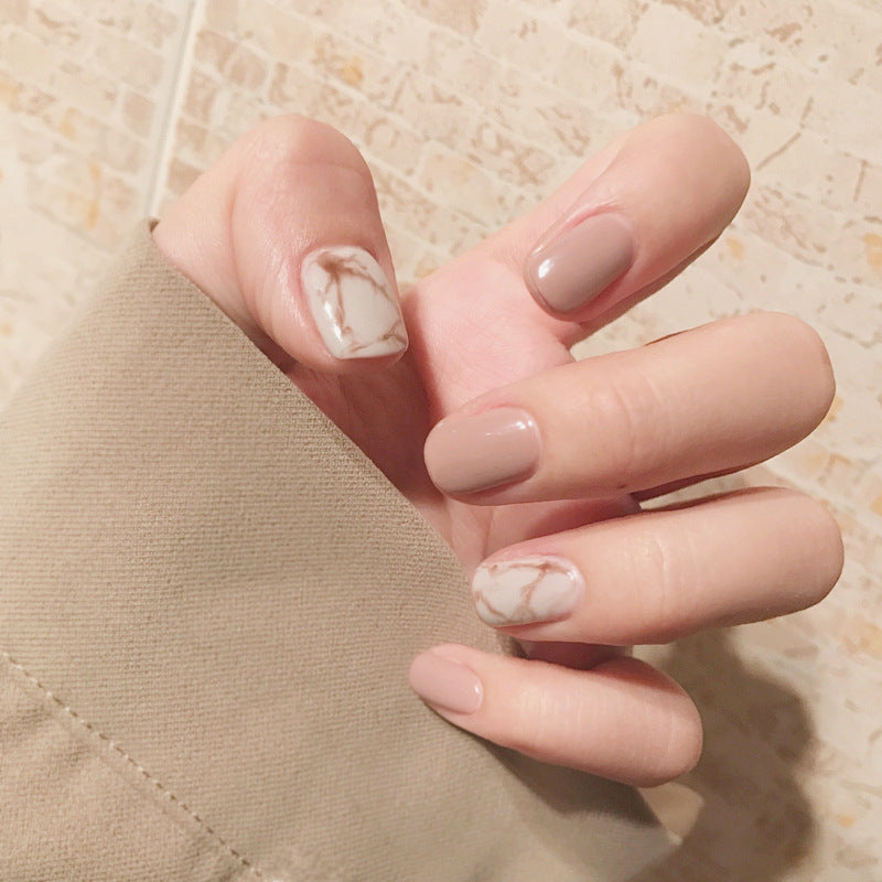 Ashionable Blue And Graffiti Pattern Wearable Fake Nails-6016690078b0ca1de7e6470929be1fb4