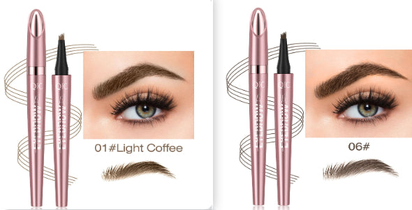 Waterproof And Smooth Not Smudge Four-fork Liquid Eyebrow Pencil-59af45db82c969990212e09e83d97ee2