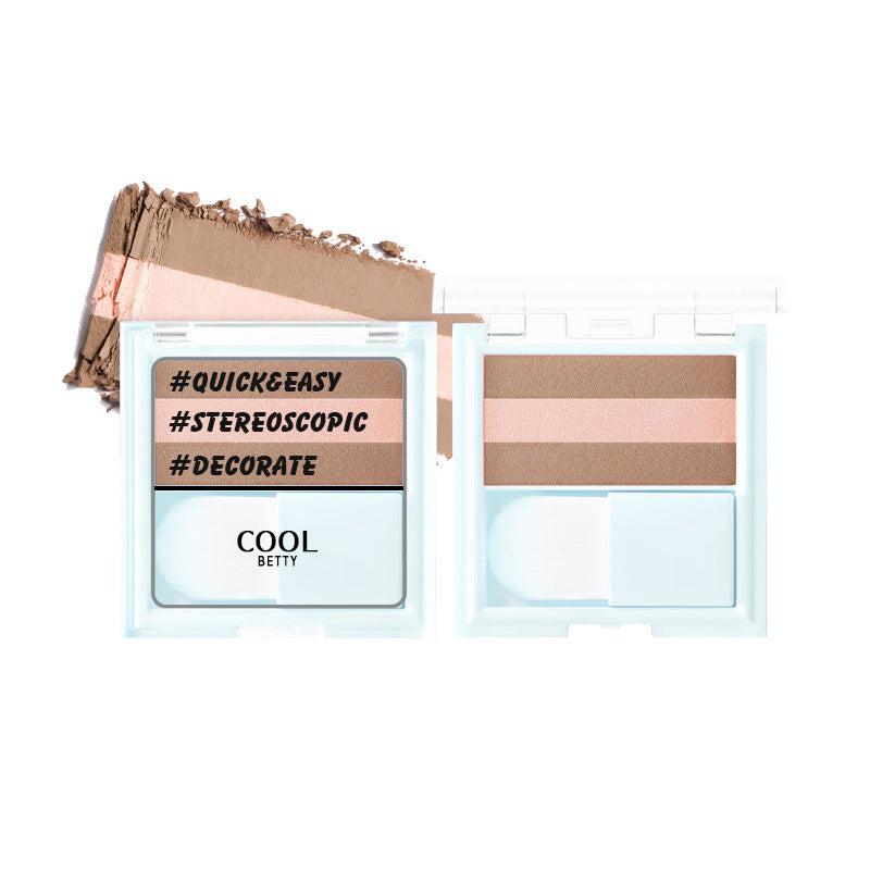 New Contouring Pan Powder Tricolor Highlight Shadow-e55e49963955d9a5ac78f6e501340527