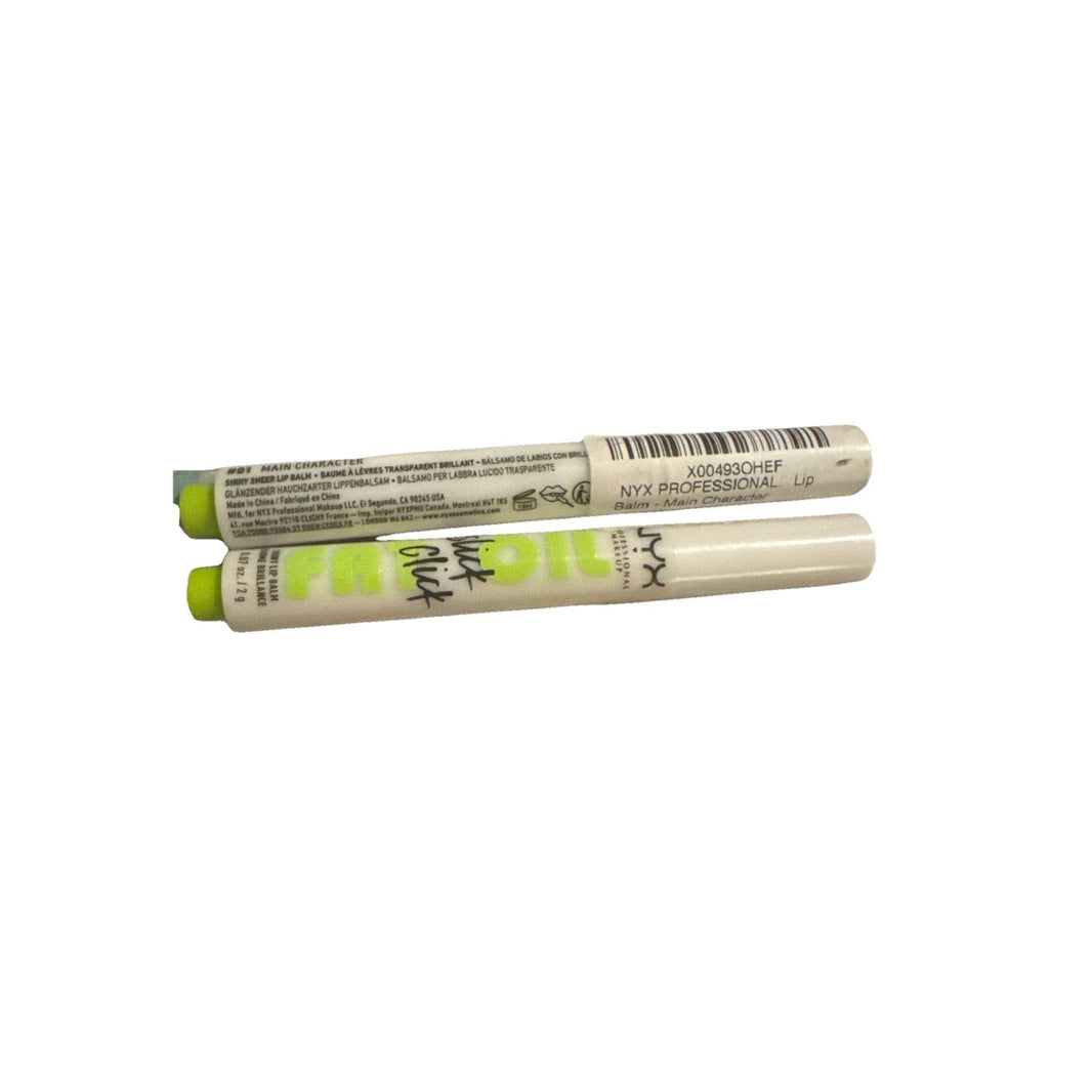NYX Fat Oil Slick Click Vegan Lip Balm, Main Character (Clear)-NYX Fat Oil Slick Click Vegan Lip Balm, Main Character (Clear)