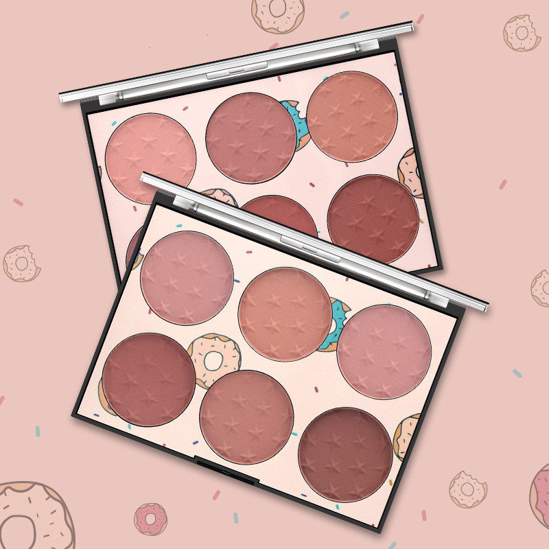 Six-color Blush Natural Skin-friendly Rouge Makeup-4d01a5a20b3f5c280bc89a6f74801b93