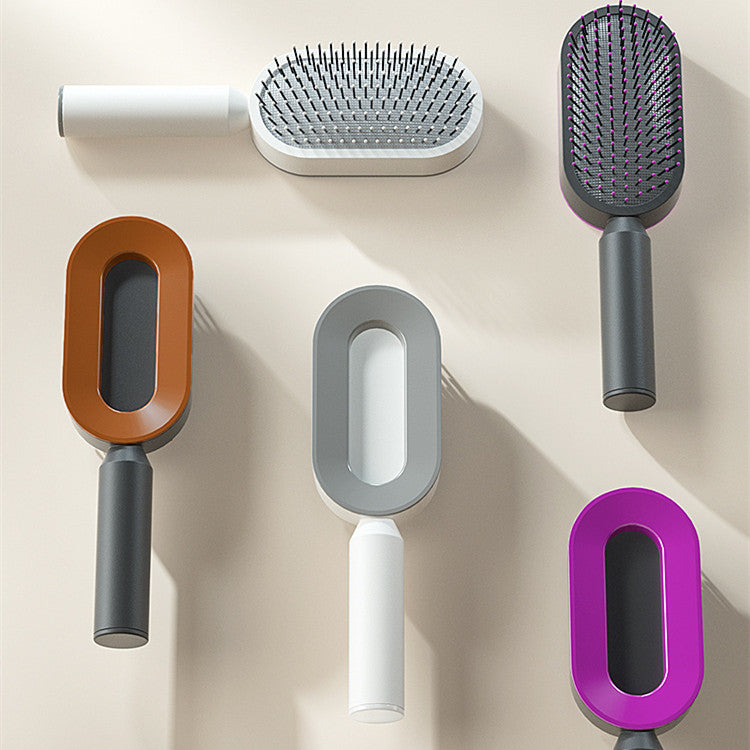 Self Cleaning Hair Brush For Women One-key Cleaning Hair Loss Airbag Massage Scalp Comb Anti-Static Hairbrush-65f3538639df7ca367e7a7684f084e9b