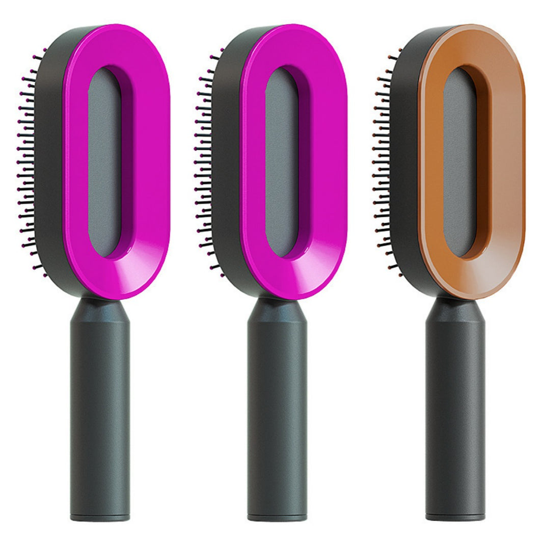 Self Cleaning Hair Brush For Women One-key Cleaning Hair Loss Airbag Massage Scalp Comb Anti-Static Hairbrush-272a47814ad55742fe69518629e6cbf5