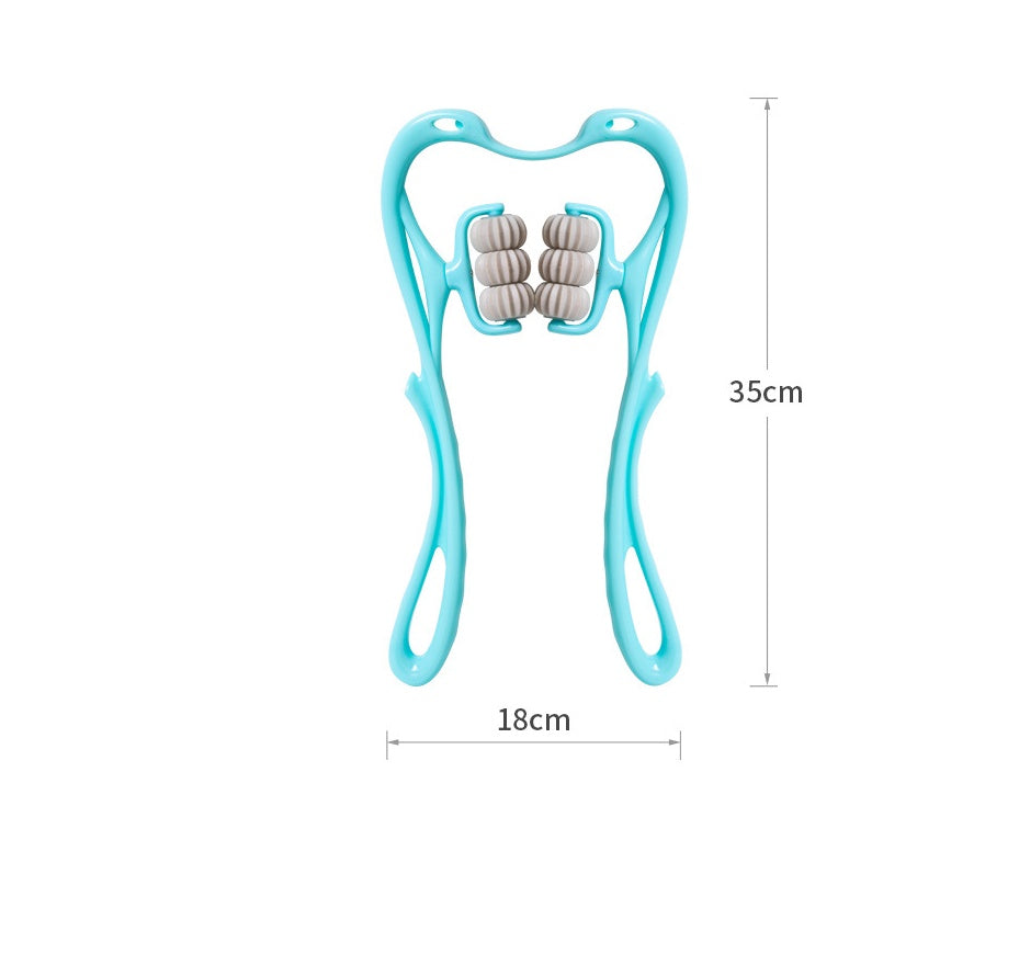 Multifunctional Manual Six-wheel Neck Massager Massage Relieve Roller Massage Tool-3323ff30aa62920631ceece7b603c38c
