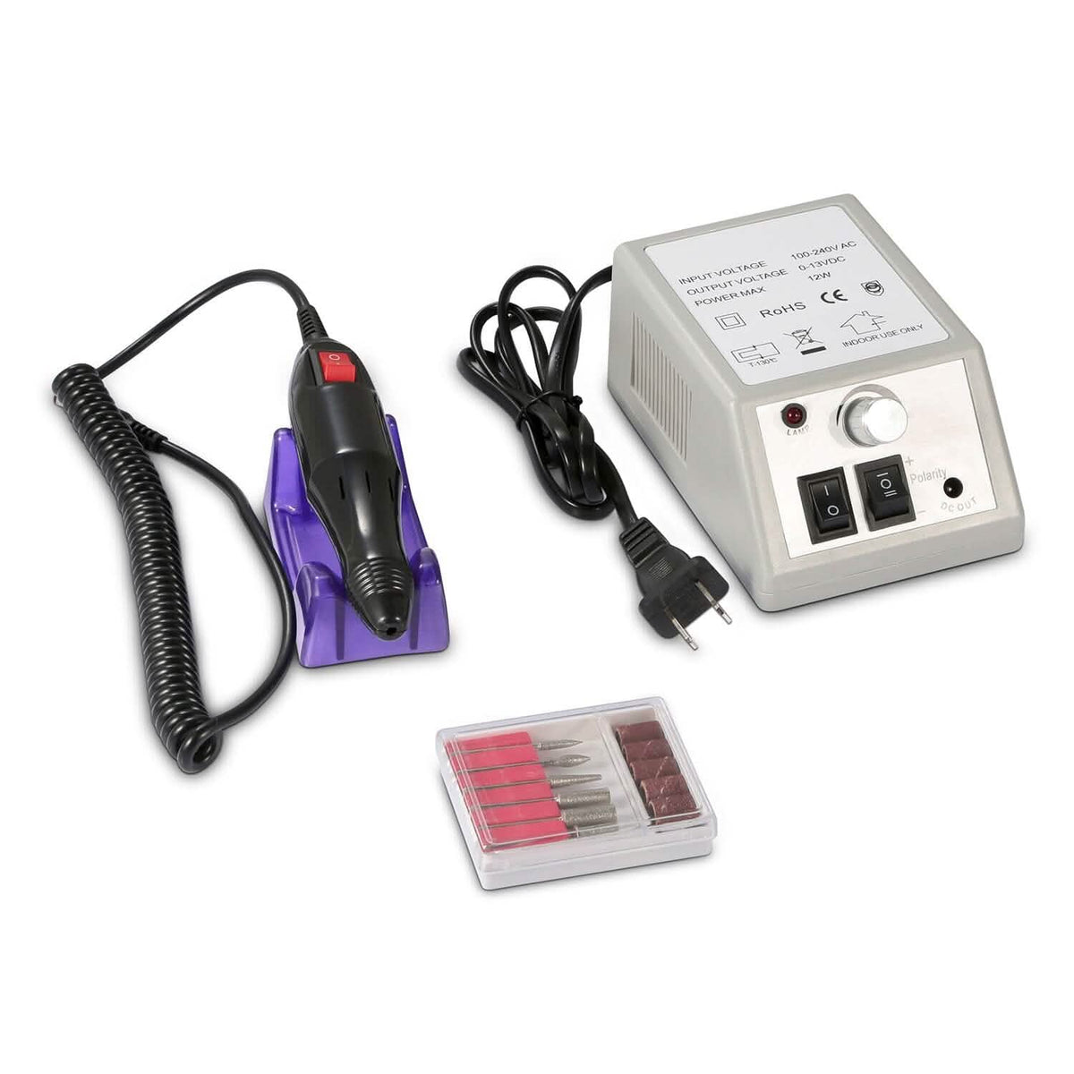 Acrylic Nail Drill Machine 20000RPM with 6 Bits Cuticle Grinder Kit-Acrylic Nail Drill Machine 20000RPM with 6 Bits Cuticle Grinder Kit