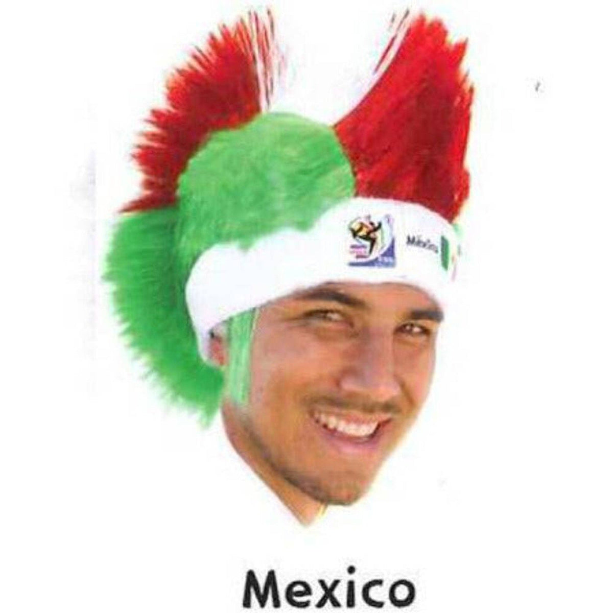 Mexico World Cup Soccer Mohawk Wig – Official FIFA Licensed Retro Fan Gear-Mexico World Cup Soccer Mohawk Wig – Official FIFA Licensed Retro Fan Gear