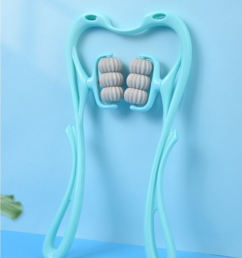 Multifunctional Manual Six-wheel Neck Massager Massage Relieve Roller Massage Tool-13289c008555baf5c1b783598f3a7081