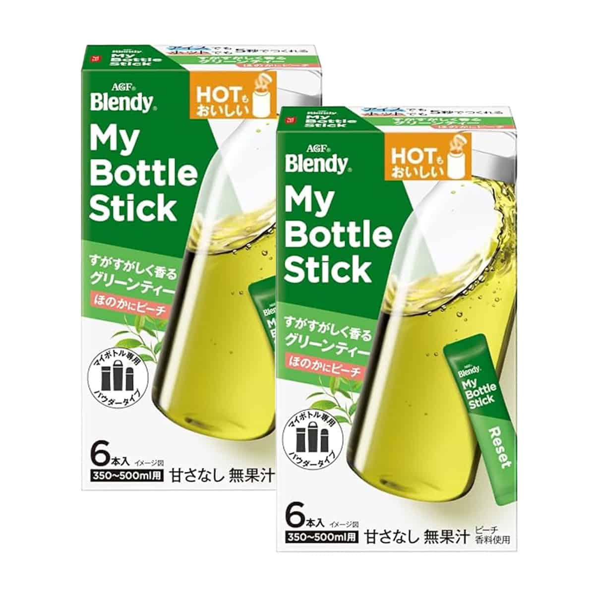 AGF Blendy Bottle Stick Green Tea 6 Sticks x 2 Boxes-AGF Blendy Bottle Stick Green Tea 6 Sticks x 2 Boxes
