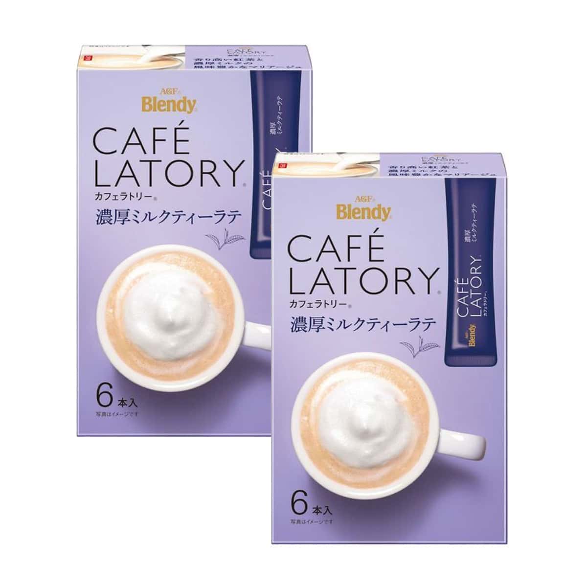 AGF Blendy Cafe Latory Rich Milk Tea Latte 6 Sticks x 2 Boxes-AGF Blendy Cafe Latory Rich Milk Tea Latte 6 Sticks x 2 Boxes