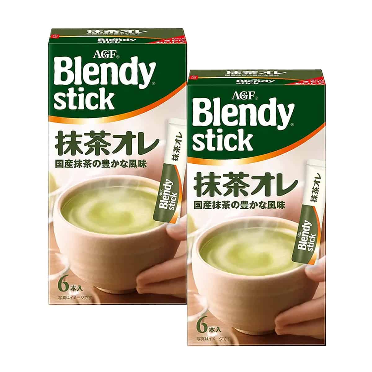 AGF Blendy Stick Matcha Au Lait Green Tea Latte 6 Sticks x 2 Boxes-AGF Blendy Stick Matcha Au Lait Green Tea Latte 6 Sticks x 2 Boxes