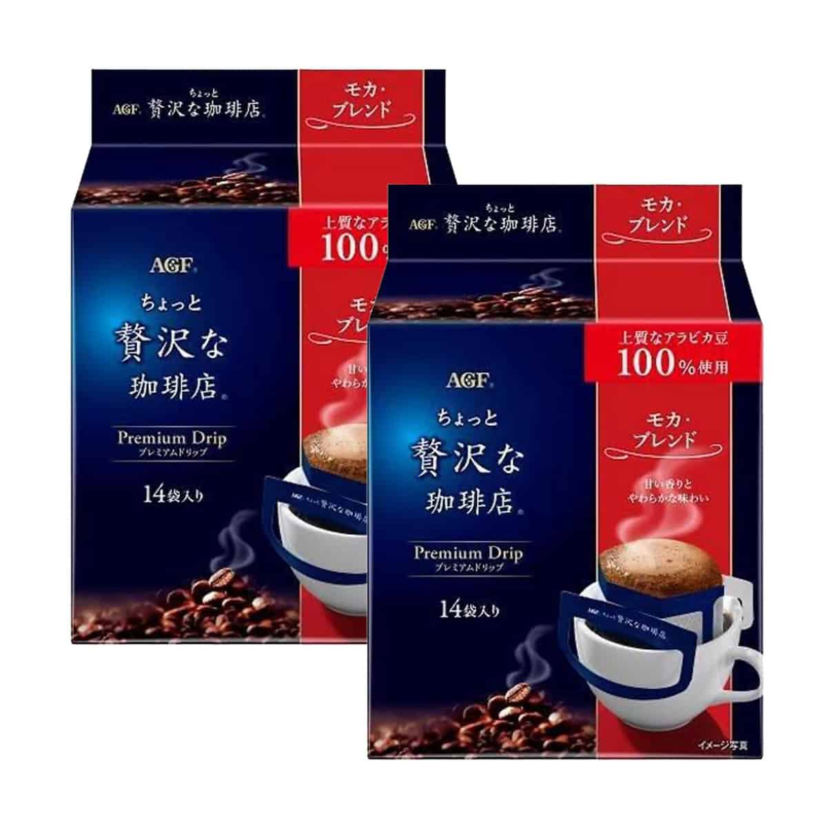 AGF Luxurious Coffee Shop Premium Drip Fragrant Mocha Blend 14 Pack x 2 Boxes-AGF Luxurious Coffee Shop Premium Drip Fragrant Mocha Blend 14 Pack x 2 Boxes