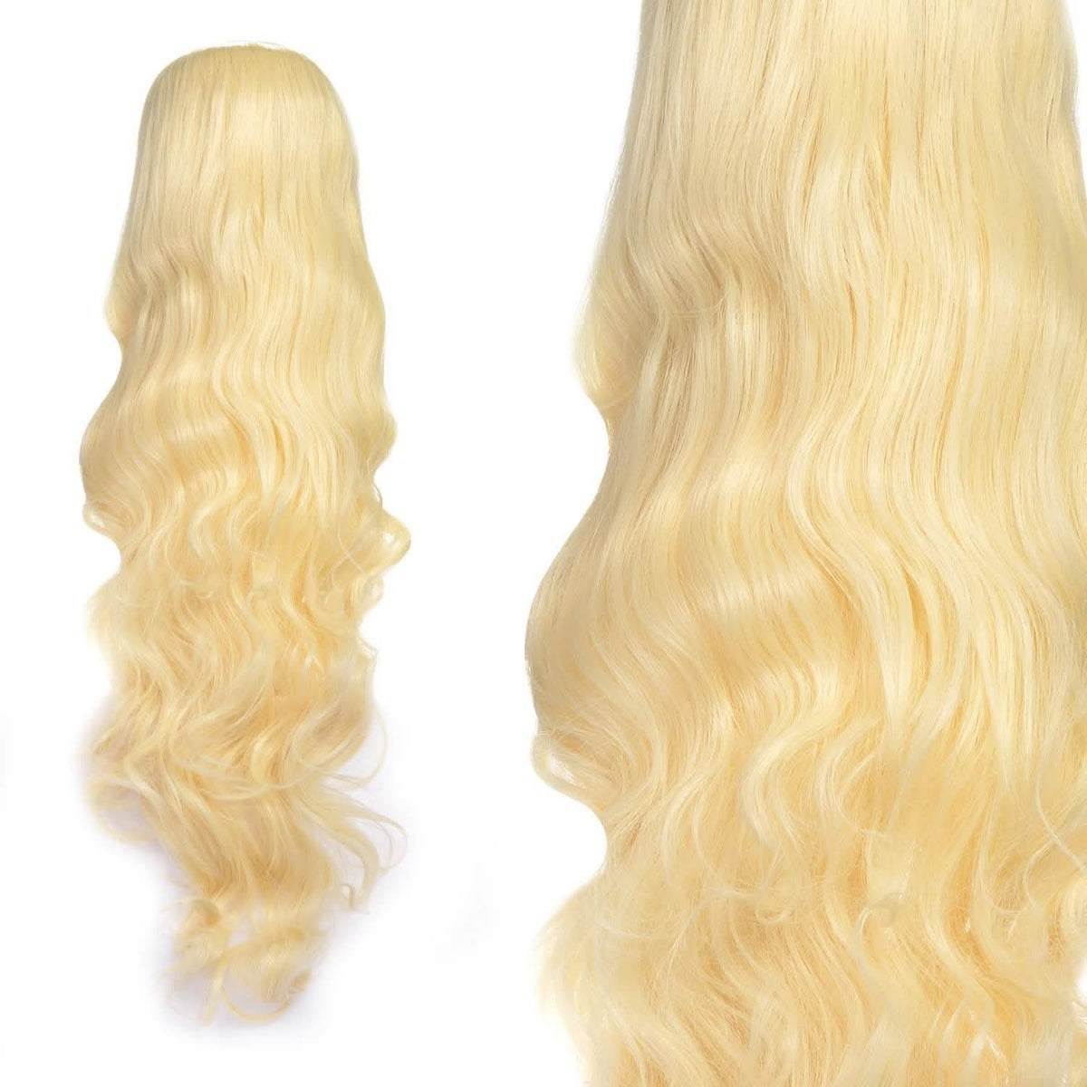AGPTEK 33 Inch Heat Resistant Curly Wavy Long Wigs Blond Hair-AGPTEK 33 Inch Heat Resistant Curly Wavy Long Wigs Blond Hair