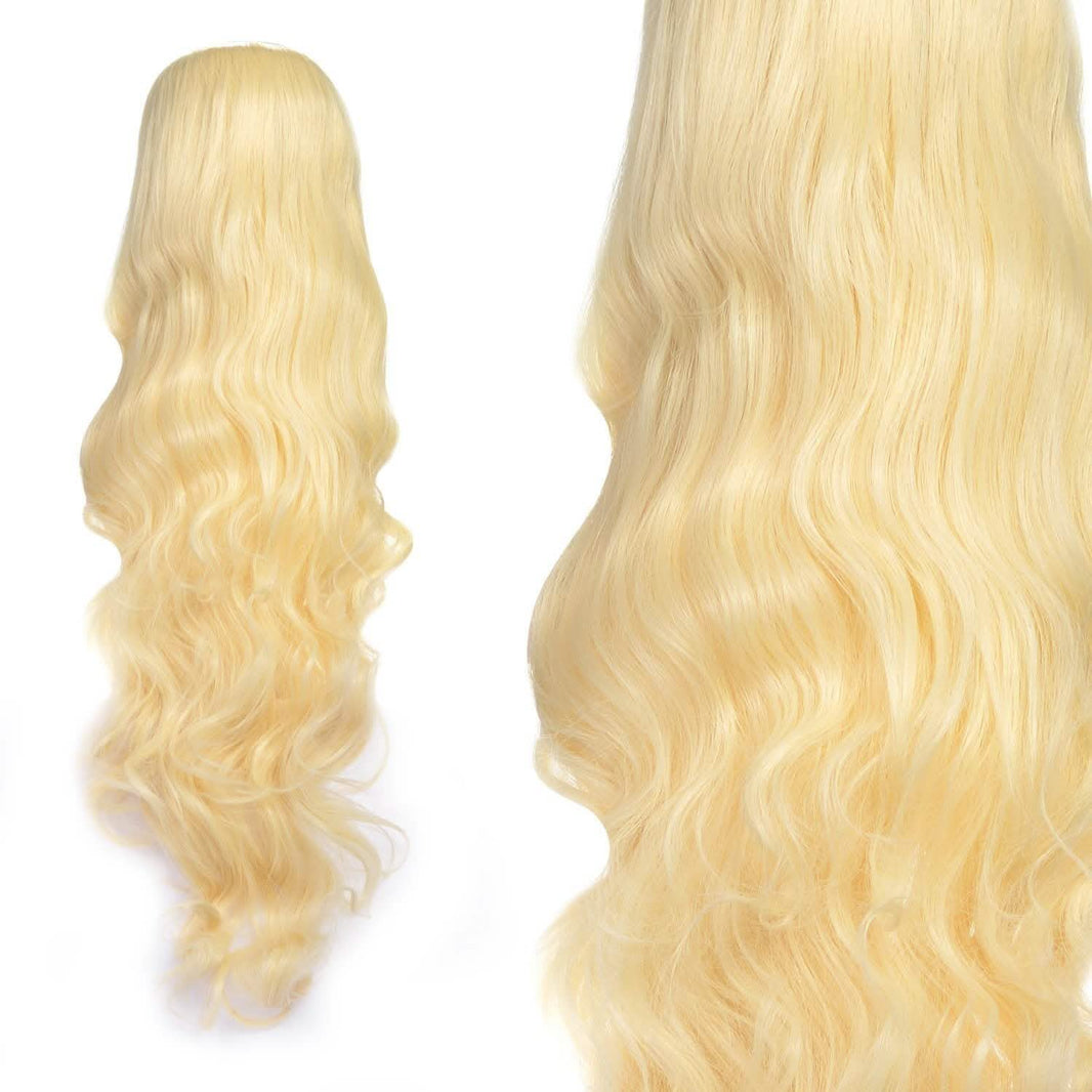 AGPTEK 33 Inch Heat Resistant Curly Wavy Long Wigs Blond Hair-AGPTEK 33 Inch Heat Resistant Curly Wavy Long Wigs Blond Hair