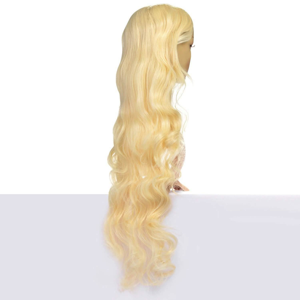 AGPTEK 33 Inch Heat Resistant Curly Wavy Long Wigs Blond Hair-AGPTEK 33 Inch Heat Resistant Curly Wavy Long Wigs Blond Hair