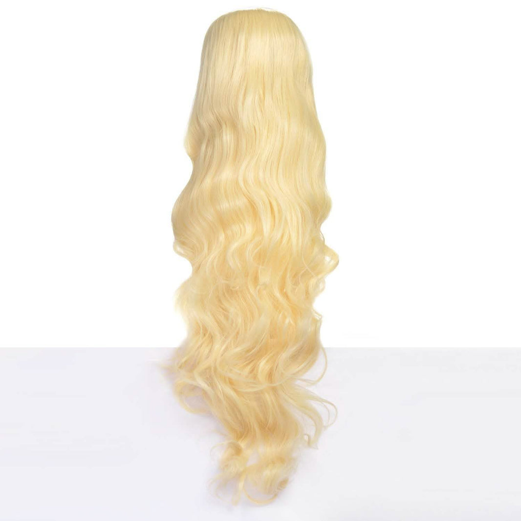 AGPTEK 33 Inch Heat Resistant Curly Wavy Long Wigs Blond Hair-AGPTEK 33 Inch Heat Resistant Curly Wavy Long Wigs Blond Hair