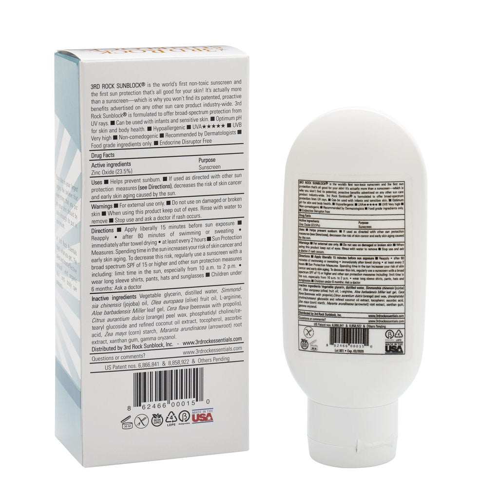 3rd Rock Sunblock® Sunscreen Lotion - Unscented - Zinc Oxide SPF 35-3rd Rock Sunblock® Sunscreen Lotion - Unscented - Zinc Oxide SPF 35