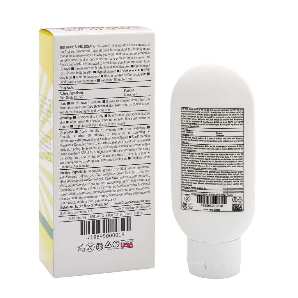 3rd Rock Sunblock® Sunscreen Lotion - Aromatherapeutic - Zinc Oxide 35 SPF-3rd Rock Sunblock® Sunscreen Lotion - Aromatherapeutic - Zinc Oxide 35 SPF