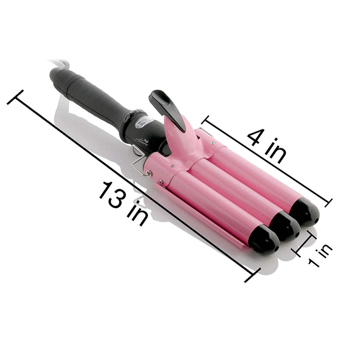 Alure Three Barrel Curling Iron Wand with LCD Temperature Display-Alure Three Barrel Curling Iron Wand with LCD Temperature Display