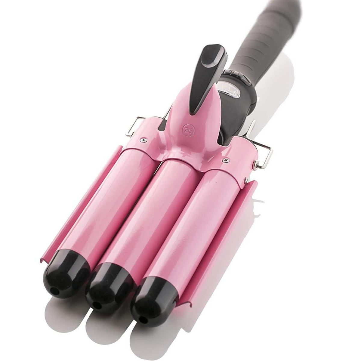 Alure Three Barrel Curling Iron Wand with LCD Temperature Display-Alure Three Barrel Curling Iron Wand with LCD Temperature Display
