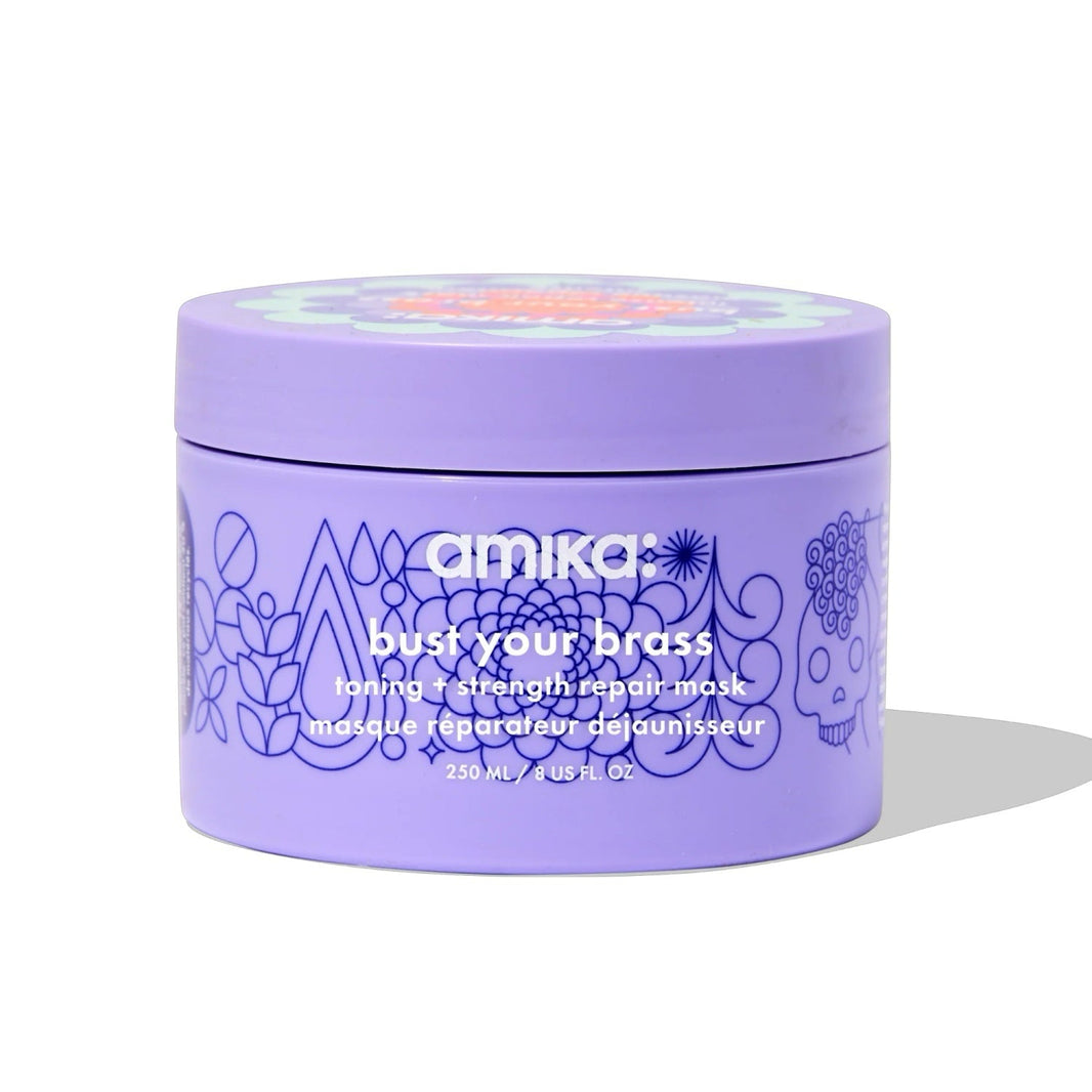 Amika Bust Your Brass Toning + Strength Repair Mask 8 Oz-Amika Bust Your Brass Toning + Strength Repair Mask 8 Oz