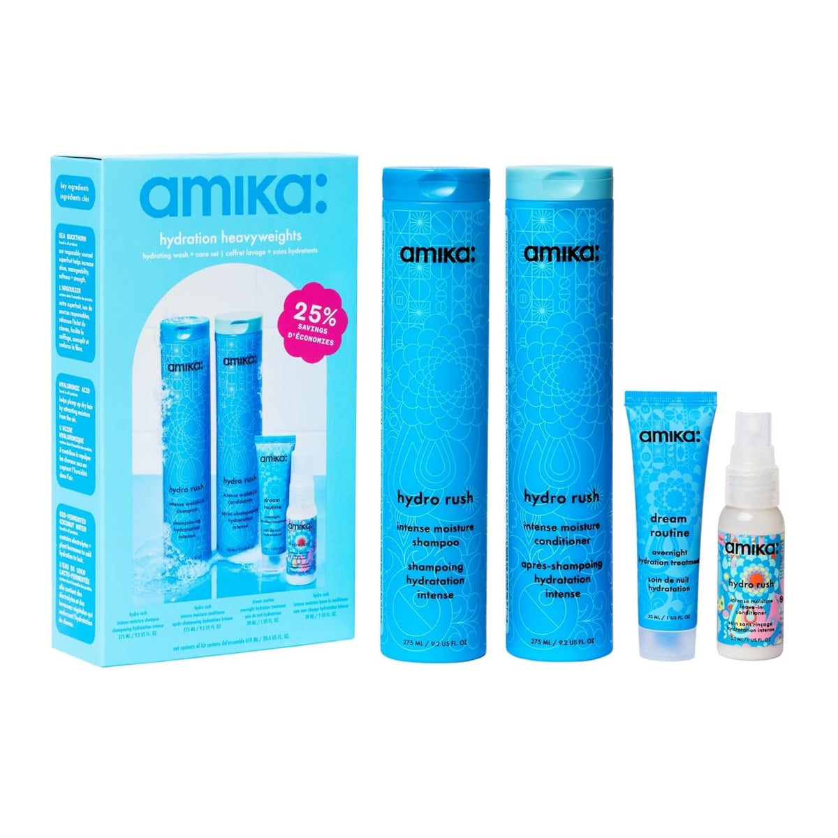 Amika Hydration Heavyweights Hydrating Wash + Care Set-Amika Hydration Heavyweights Hydrating Wash + Care Set