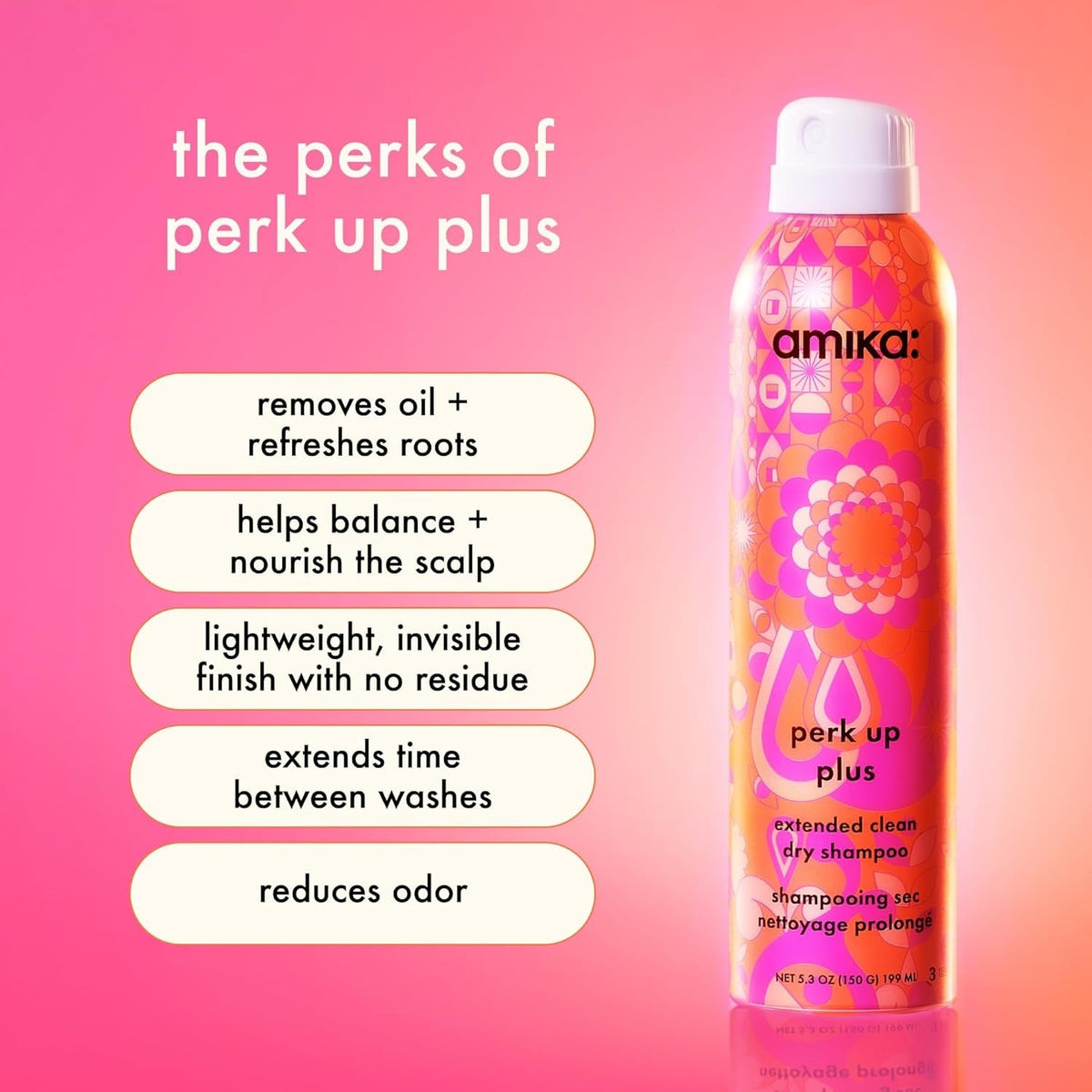 Amika Perk Up Plus Extended Clean Dry Shampoo-Amika Perk Up Plus Extended Clean Dry Shampoo
