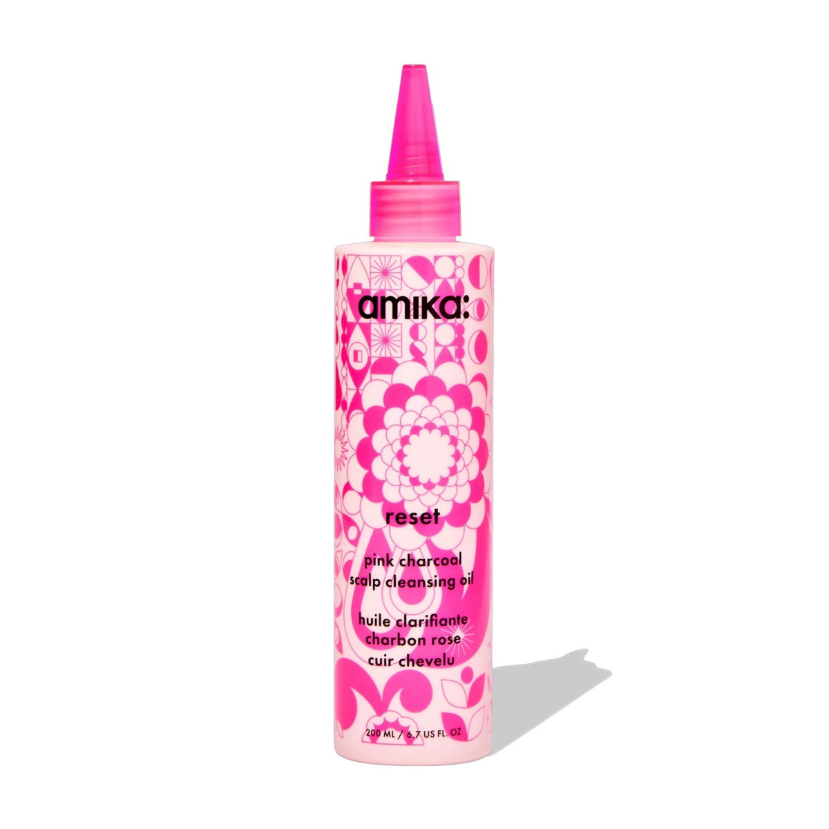 Amika Reset Pink Charcoal Scalp Cleansing Oil 6.7 Oz-Amika Reset Pink Charcoal Scalp Cleansing Oil 6.7 Oz