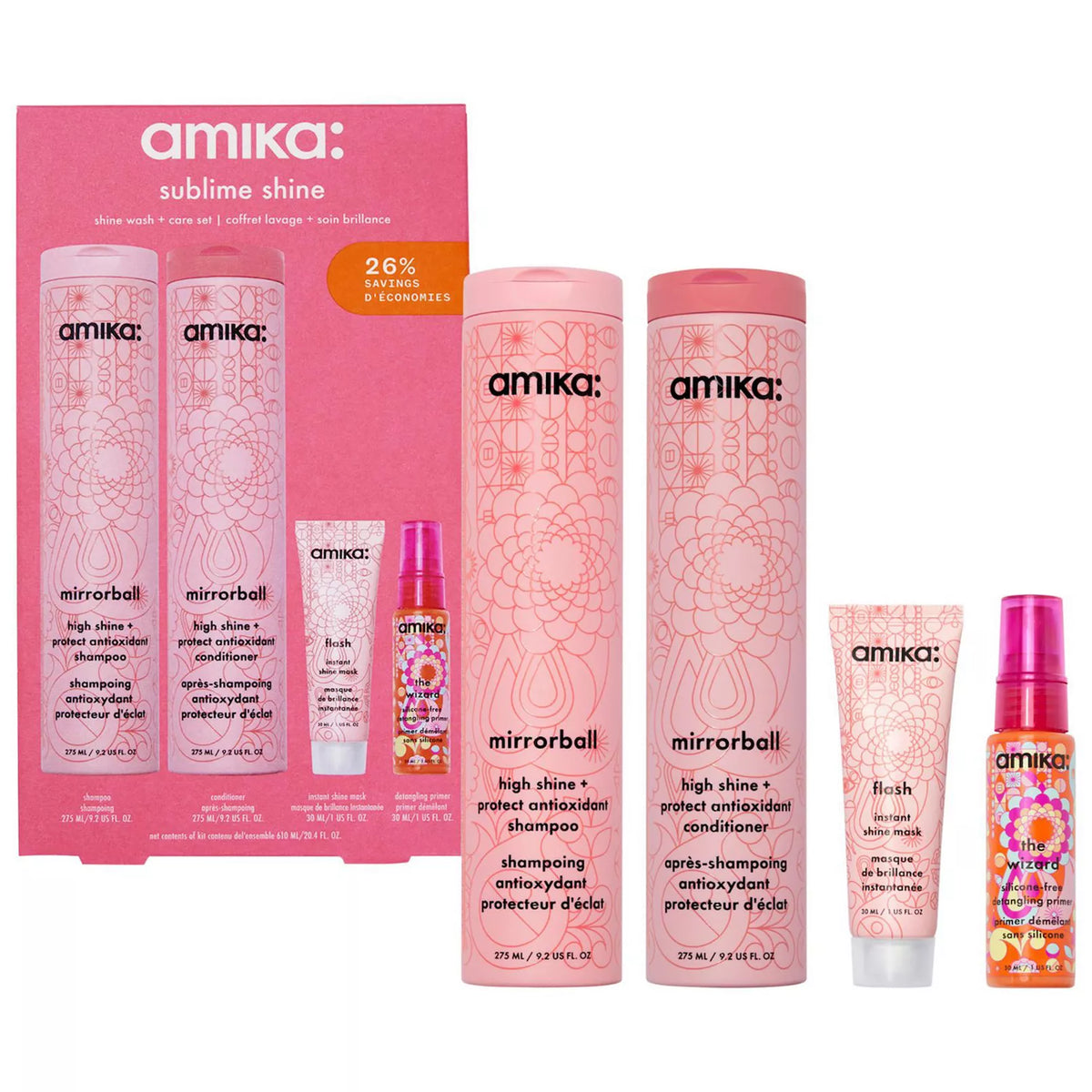 Amika Sublime Shine Wash + Care Hair Set-Amika Sublime Shine Wash + Care Hair Set