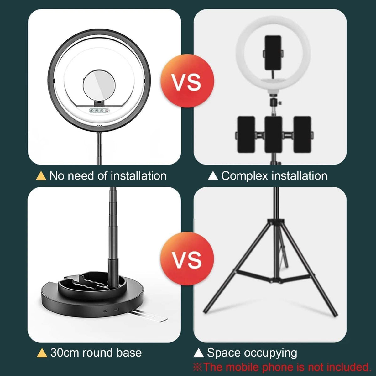 Andoer JMT2 PRO 360¬∞ Rotatable Mini Ring Light-Andoer JMT2 PRO 360¬∞ Rotatable Mini Ring Light