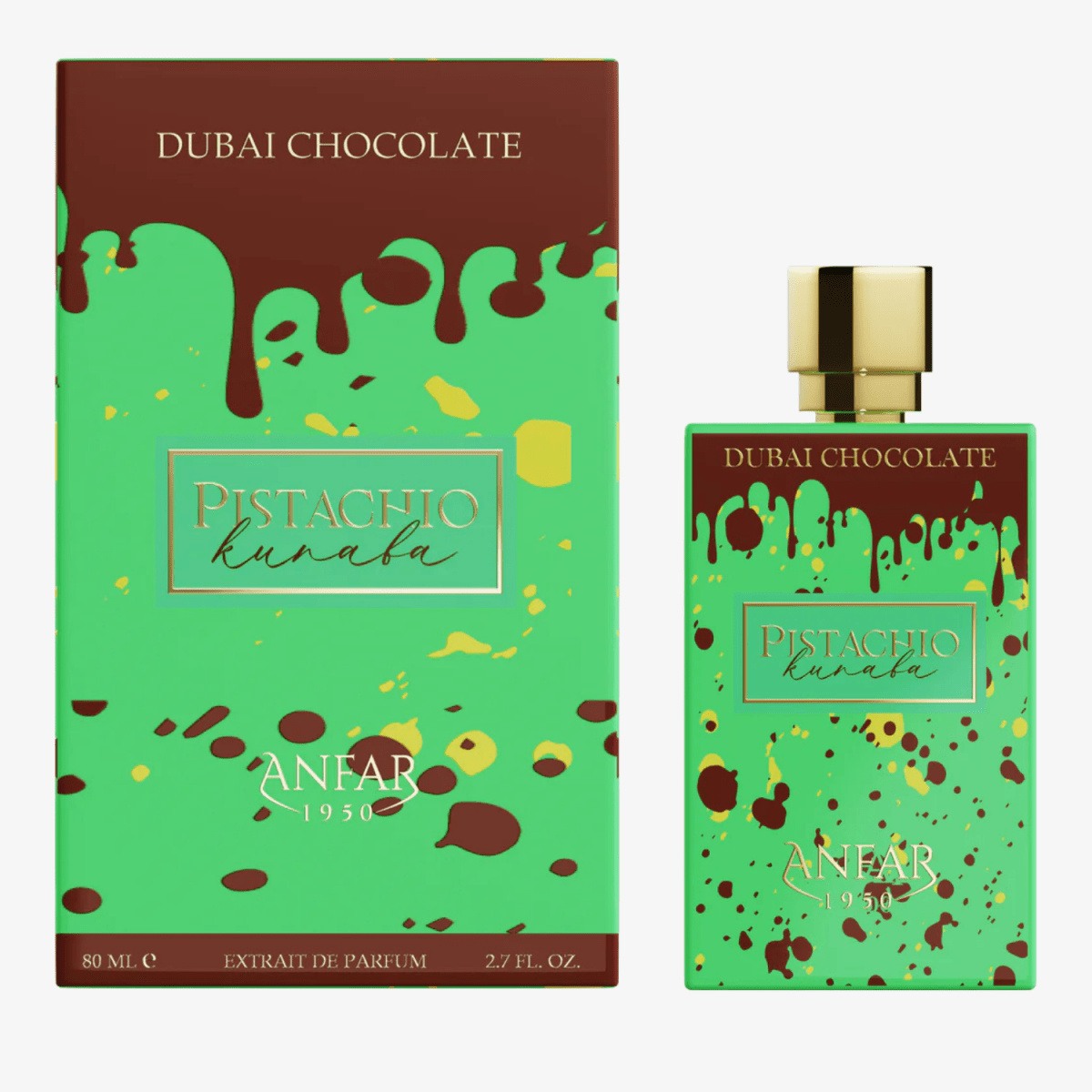 Anfar Dubai Chocolate Pistachio Kunafa Extrait De Parfum 80ml Unisex-Anfar Dubai Chocolate Pistachio Kunafa Extrait De Parfum 80ml Unisex