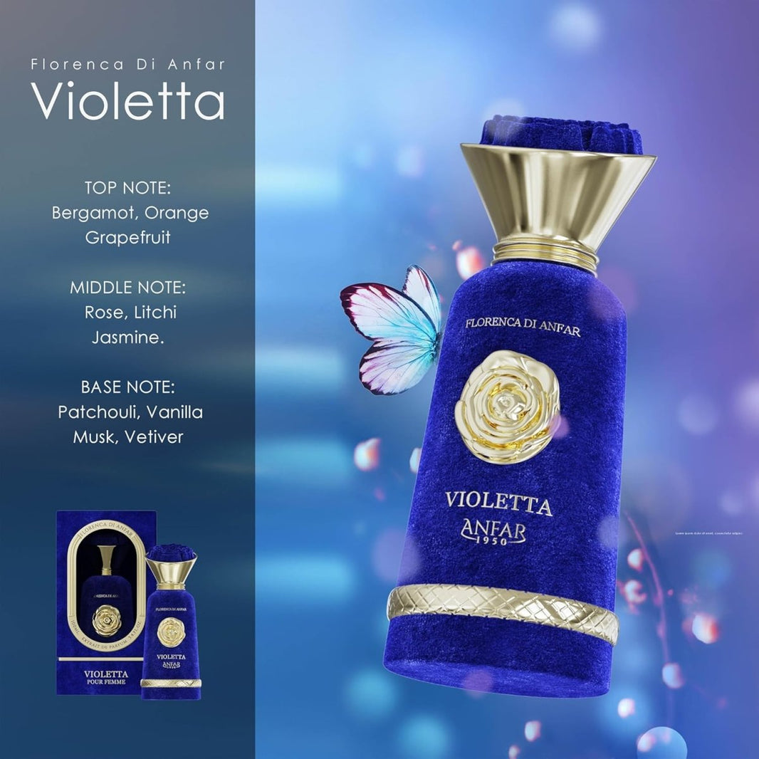 Anfar Violetta Extrait De Parfum for Women 100ml 3.4Oz 1950-Anfar Violetta Extrait De Parfum for Women 100ml 3.4Oz 1950