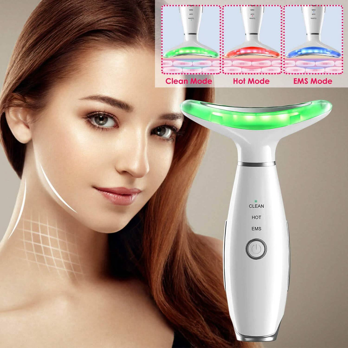 Anti Wrinkles Face Neck Massager Double Chin Reducer-Anti Wrinkles Face Neck Massager Double Chin Reducer