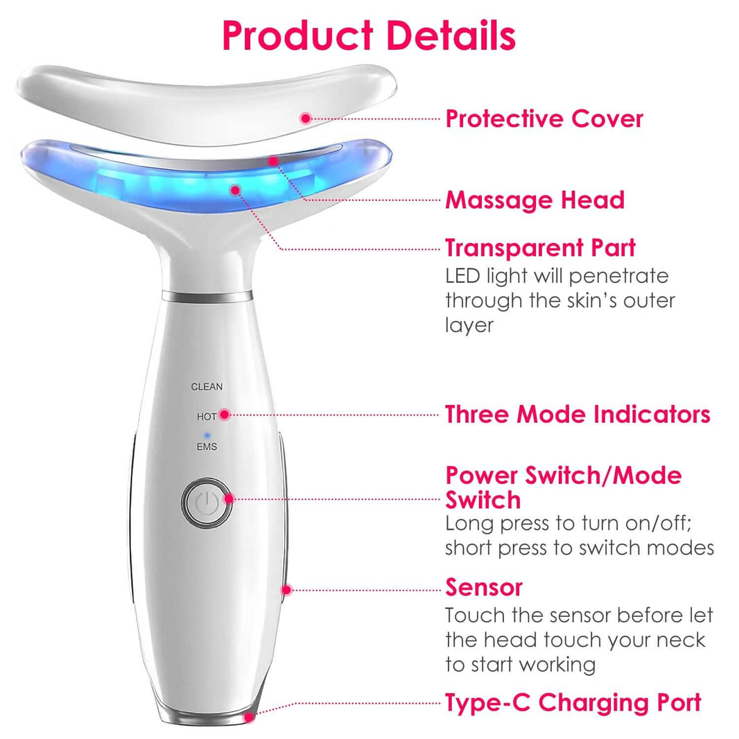 Anti Wrinkles Face Neck Massager Double Chin Reducer-Anti Wrinkles Face Neck Massager Double Chin Reducer