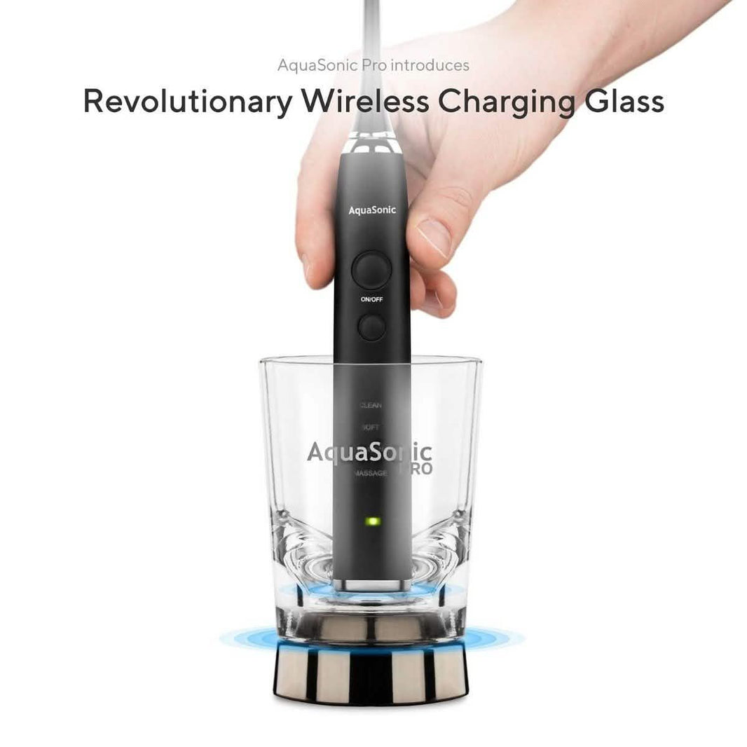 AquaSonic Black Series Pro Ultra Whitening 40,000 VPM Rechargeable Electric Toothbrush-AquaSonic Black Series Pro Ultra Whitening 40,000 VPM Rechargeable Electric Toothbrush