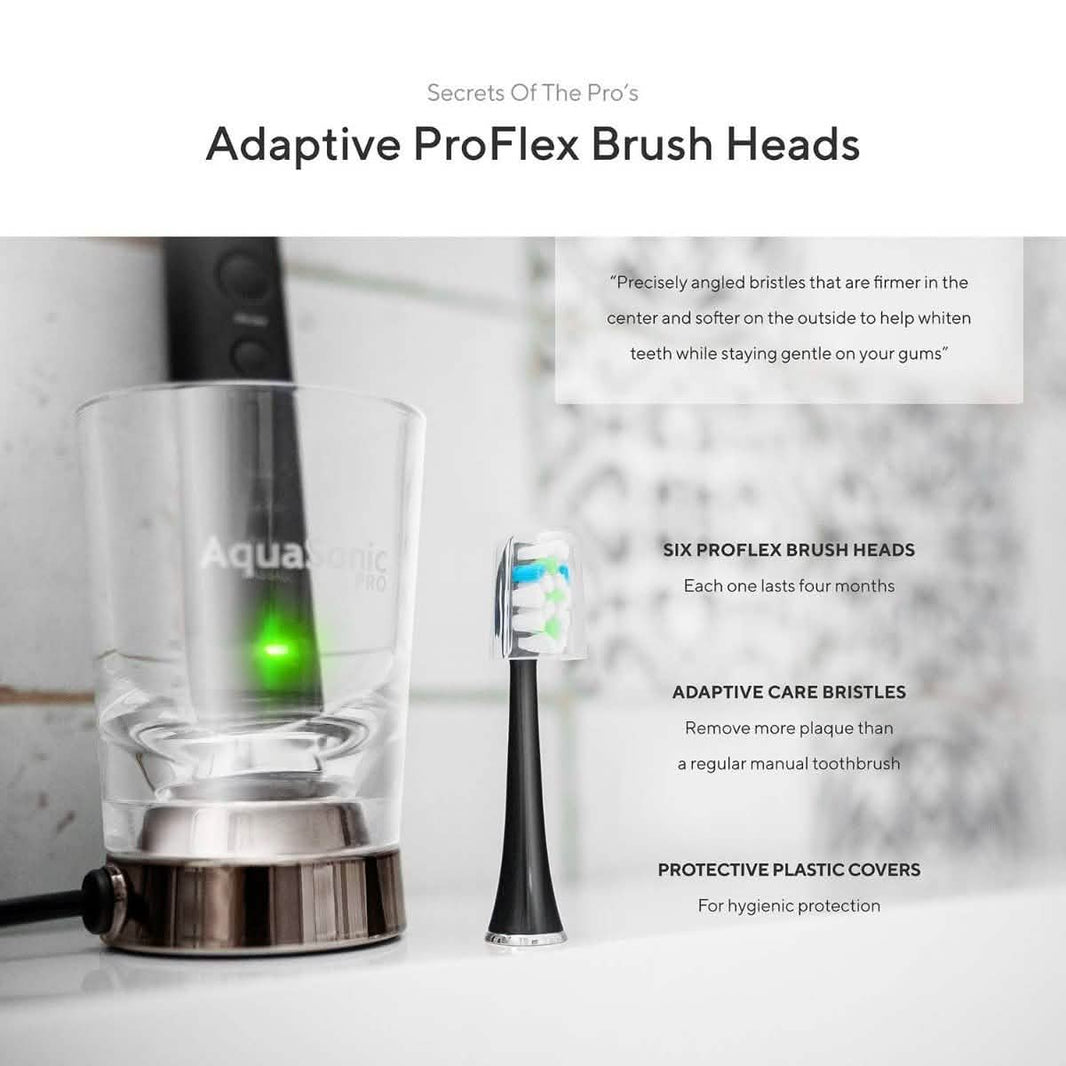 AquaSonic Black Series Pro Ultra Whitening 40,000 VPM Rechargeable Electric Toothbrush-AquaSonic Black Series Pro Ultra Whitening 40,000 VPM Rechargeable Electric Toothbrush