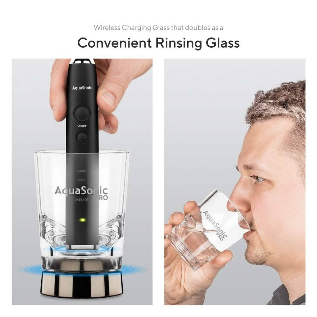 AquaSonic Black Series Pro Ultra Whitening 40,000 VPM Rechargeable Electric Toothbrush-AquaSonic Black Series Pro Ultra Whitening 40,000 VPM Rechargeable Electric Toothbrush
