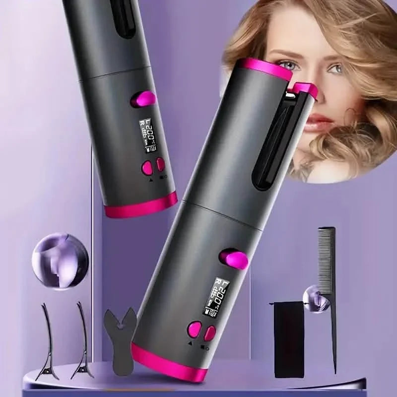 Automatic Curling Iron for Full-bodied Hair with 5 Temperature Settings-Automatic Curling Iron for Full-bodied Hair with 5 Temperature Settings