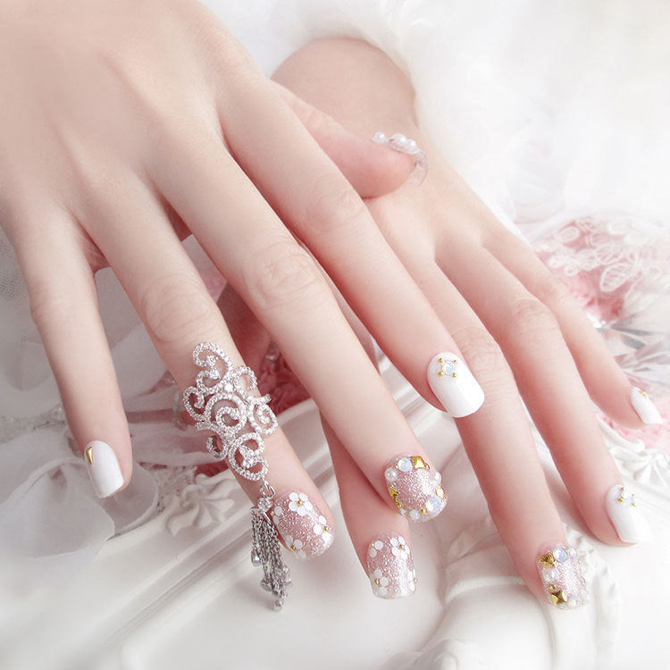 Finished Nail Art Magazine Style Beautiful Bride Fake Nails-b29c3f46dd8d182119fc4388332b3a3e