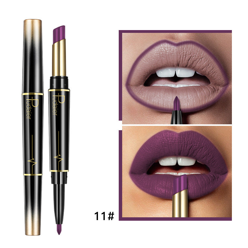 Matte Double-headed Lipstick Lip Liner Lip Lacquer-d144a48b3cb328dd32504325756dd2bd
