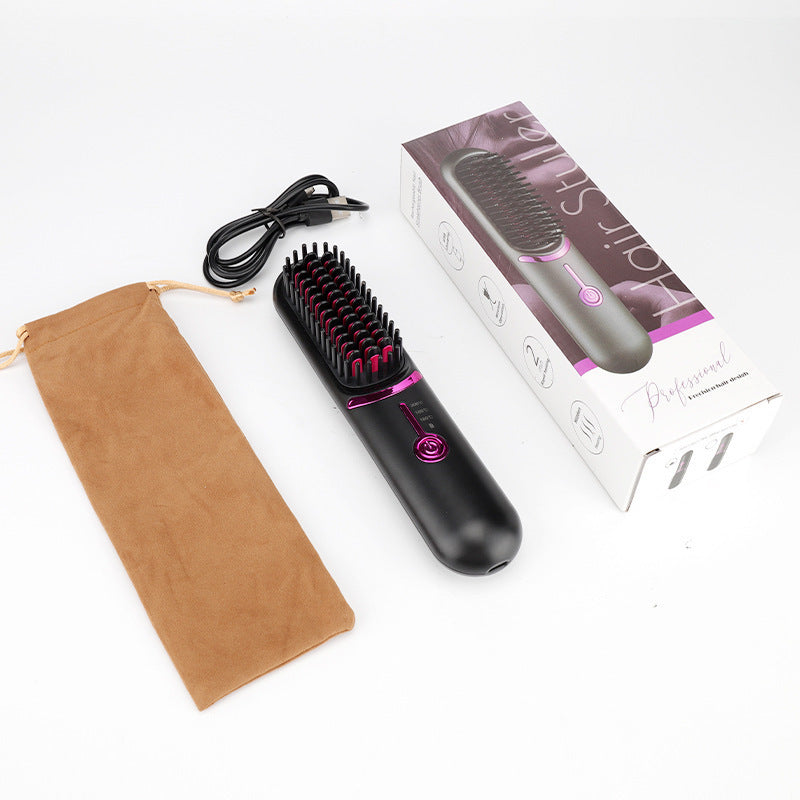 Wireless Straight Comb USB Charging Hairdressing Comb Rolls-fe6a5bd571077c1bb17134bb38637676