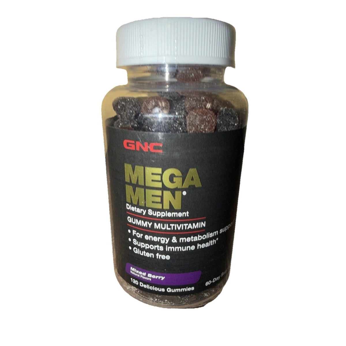 GNC Mega Men Gummy Multivitamin Supports Energy Metabolism Immune System 120 ct-GNC Mega Men Gummy Multivitamin Supports Energy Metabolism Immune System 120 ct