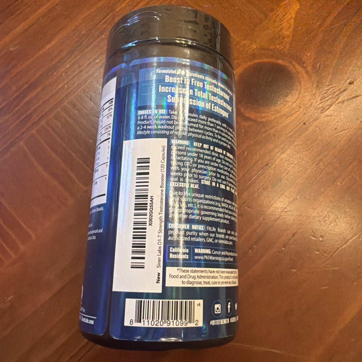 Siren Labs D1-T Strength Test Booster 120 Capsules - NEW- EXP: 04/2027-Siren Labs D1-T Strength Test Booster 120 Capsules - NEW- EXP: 04/2027