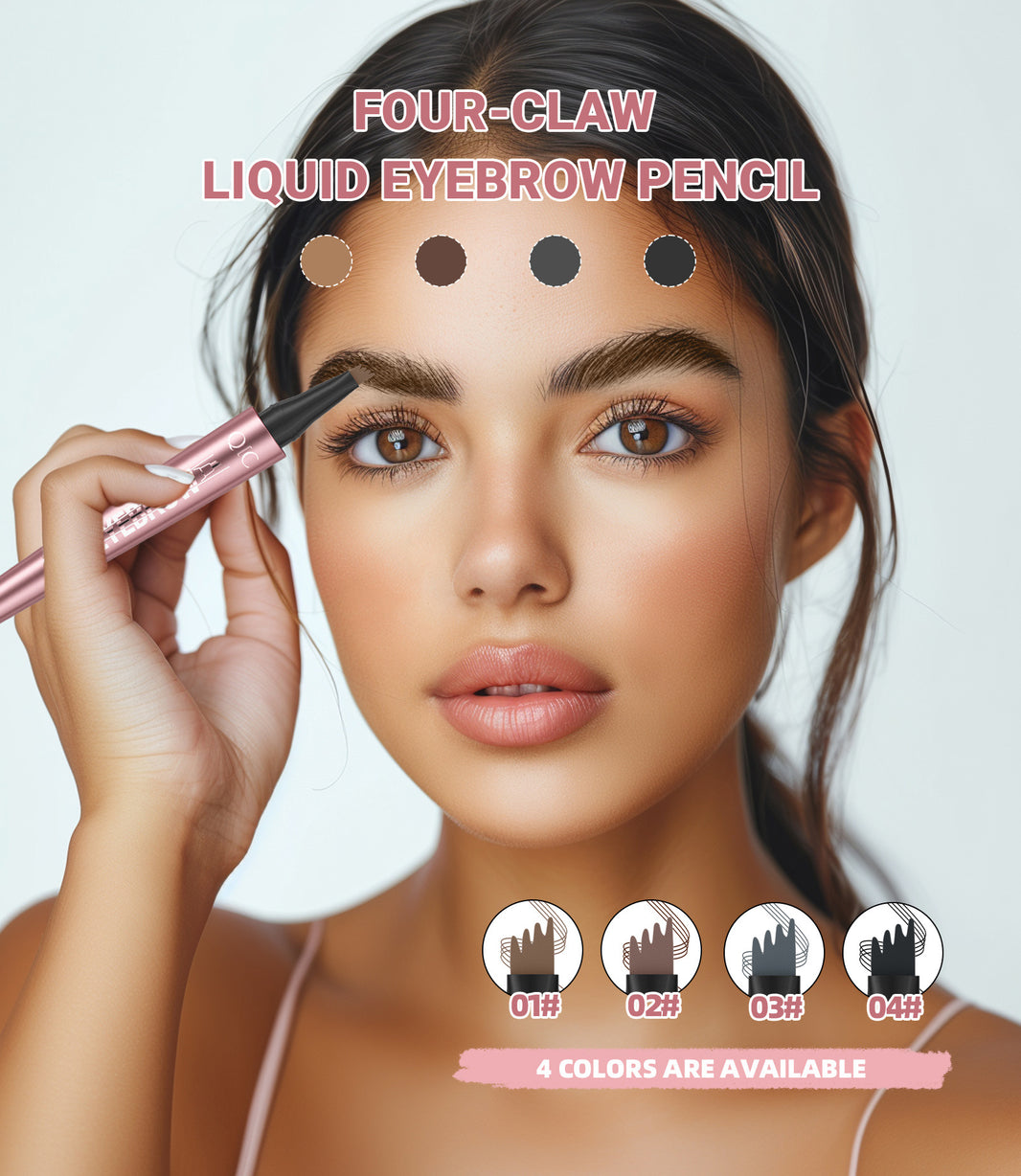Waterproof And Smooth Not Smudge Four-fork Liquid Eyebrow Pencil-11c7e6779434d69068ce157cf40fd308