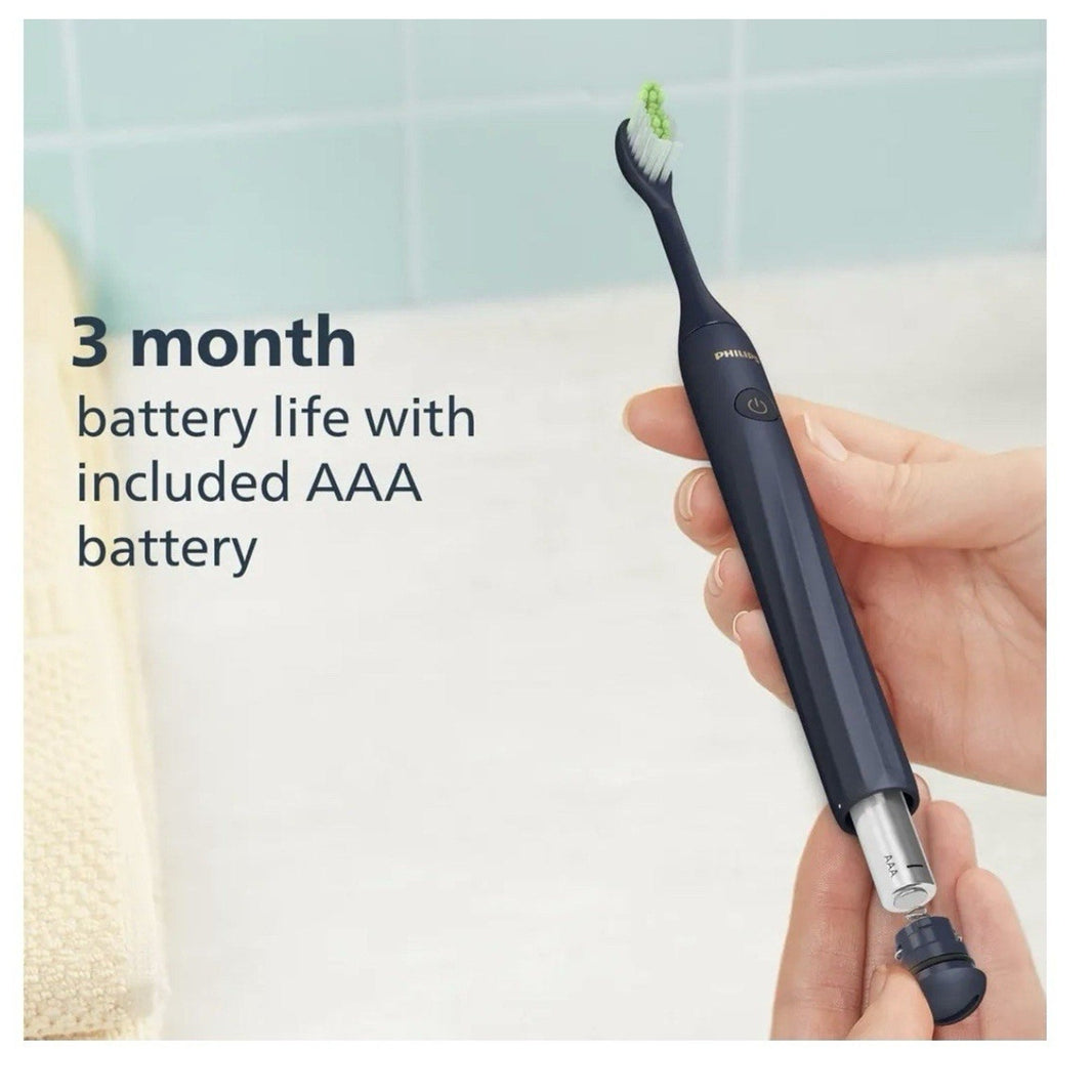 Philips One by Sonicare Battery Toothbrush HY1100/54 Midnight Blue-Philips One by Sonicare Battery Toothbrush HY1100/54 Midnight Blue