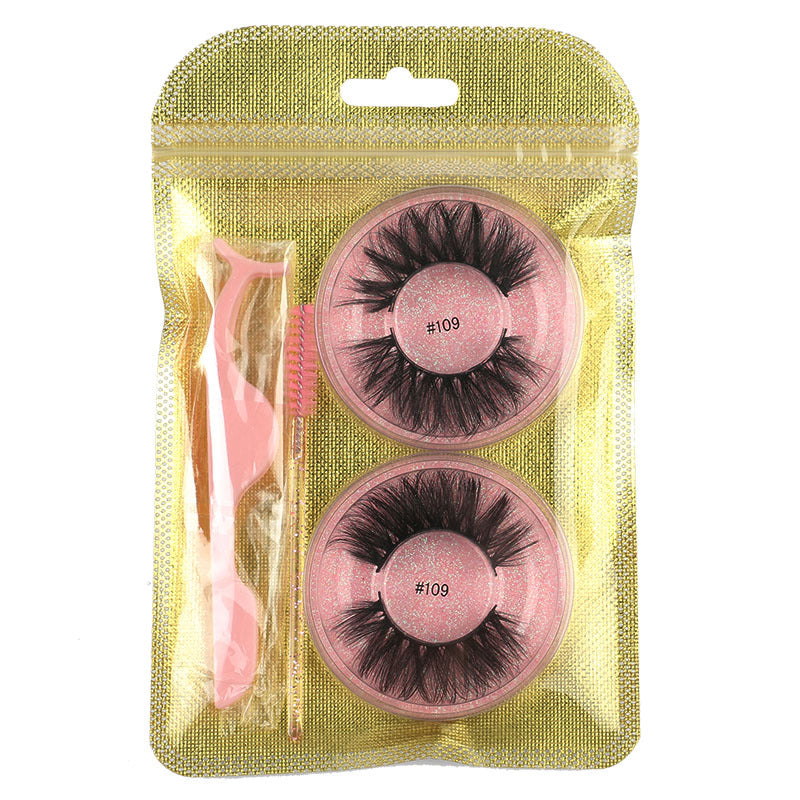 False Eyelashes Mink Hair Natural Bushy Round Set Beauty Tools-fd1b6a85ae474b3f470c50838e4b572f